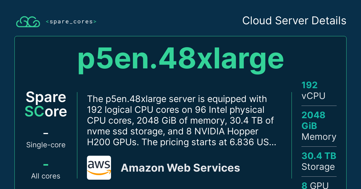 by Amazon Web Services Spare Cores